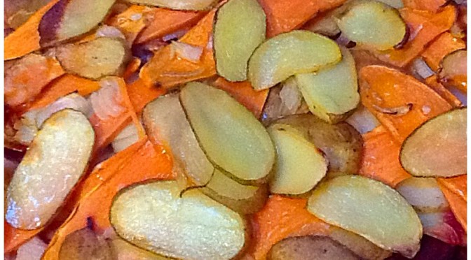 Colourful vegetable bake!